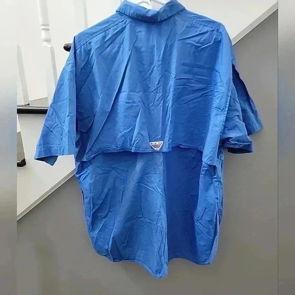 Columbia PFG Blue Cotton Vented Button Up Size XL Fishing - Picture 5 of 6